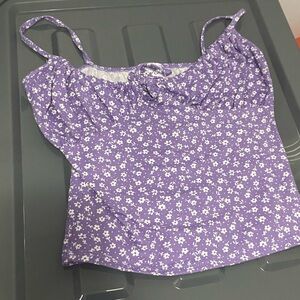 Purple Floral Tank Top